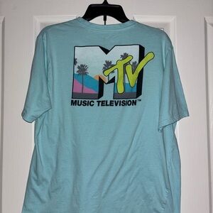 Crown & Ivy Cabana Blue MTV T-Shirt